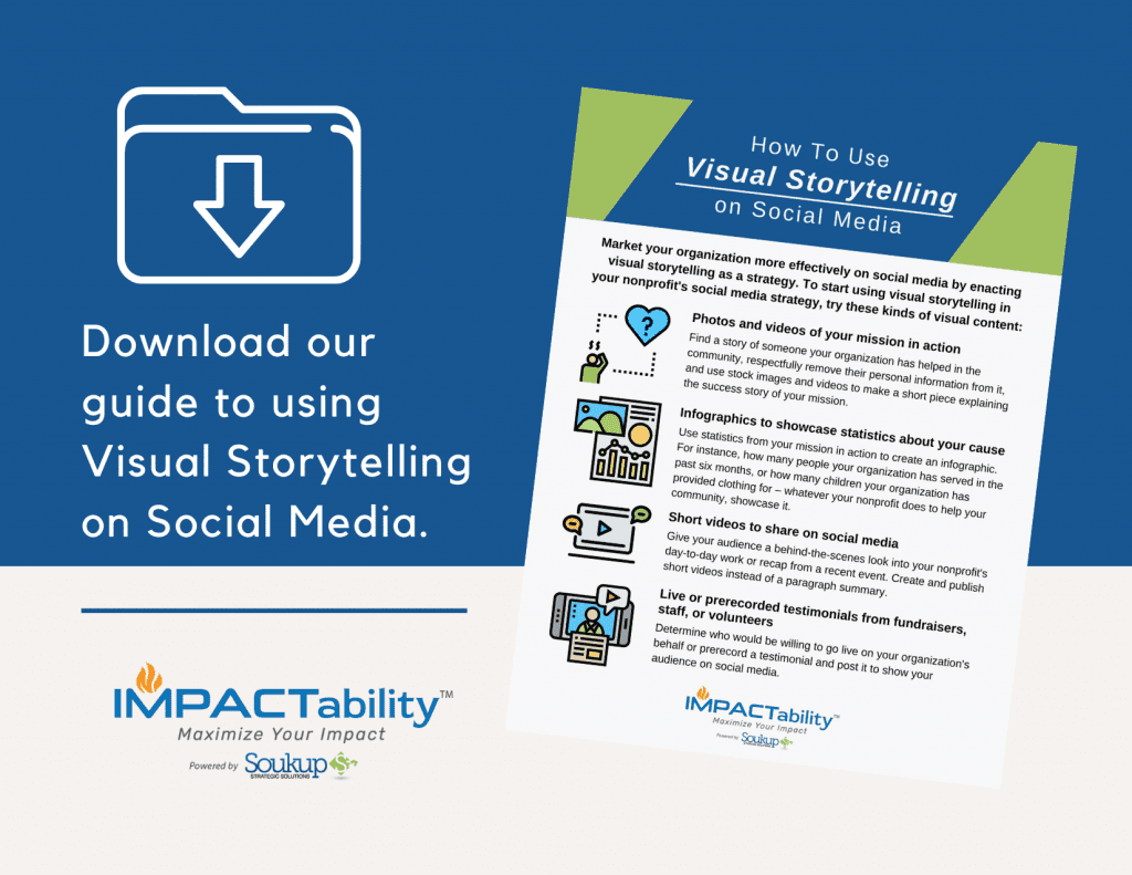 Visual storytelling guide, social media marketing strategy for nonprofits